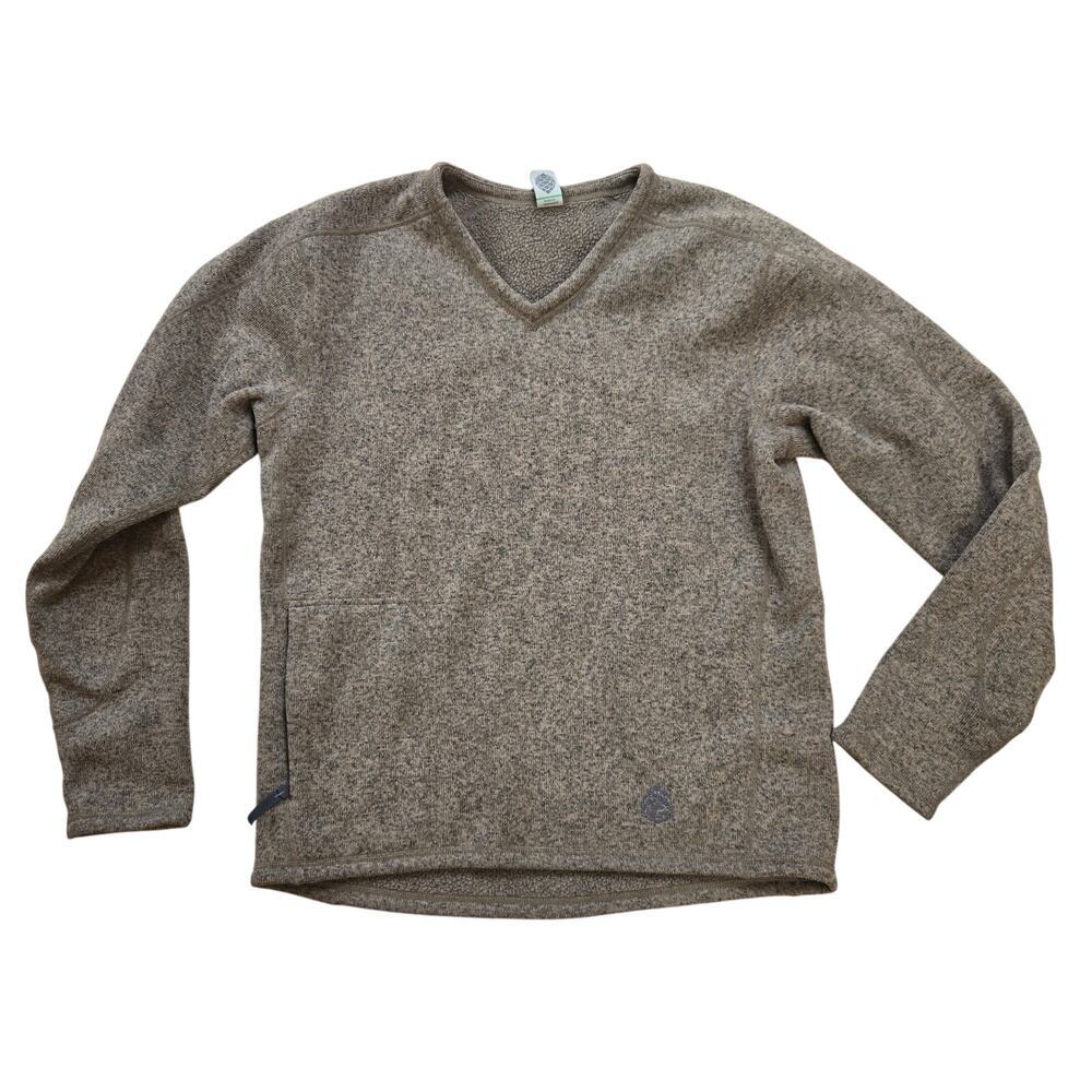 Stio Fleece Sweater Jacket Size Pocket V Neck